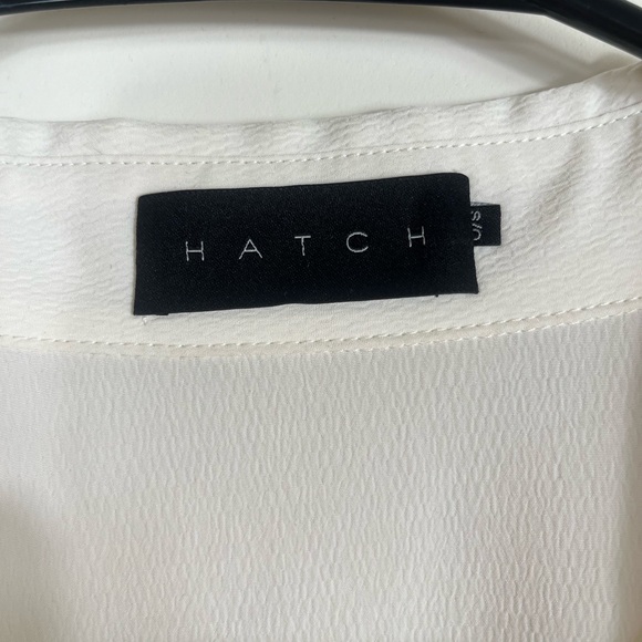 HATCH The Notched Blouse Cream One Size Deep VNeck Dolman Elbow Sleeve Maternity - Picture 6 of 8